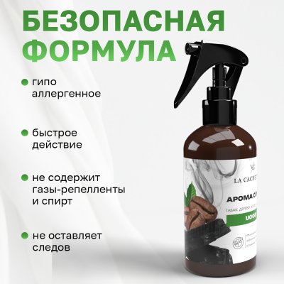 Парфюмированный спрей для дома и авто La Cachette U008 Black Afgano, 250мл (на водной основе)