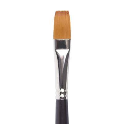 Кисть художественная профессиональная BRAUBERG ART "CLASSIC", синтетика мягкая, под колонок, плоская, № 12, короткая ручка, 200701