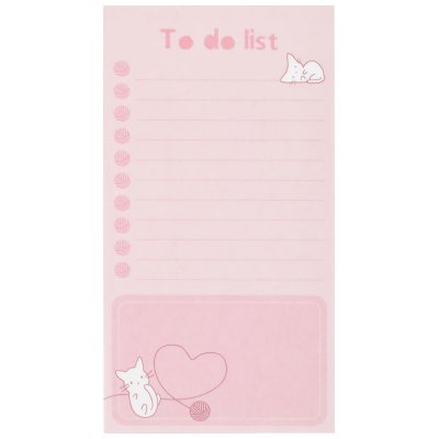 Блок для записей (To Do list) MESHU 8,0*15,0см, 50л., Кitten, на склейке, 341758, MS_46564