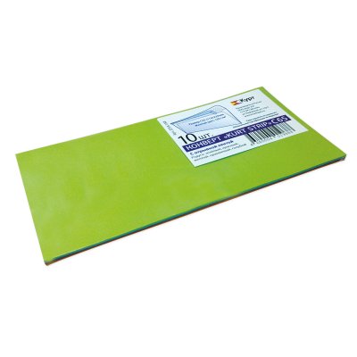 Конверты С65 (114х229 мм) 5 ЦВЕТОВ, отрывная лента, 120 г/м2, КОМПЛЕКТ 10 шт., европодвес, 225А.10