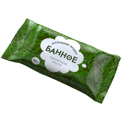 Мыло туалетное Донагропродукт "Банное", флоу-пак, 90г, 303242,