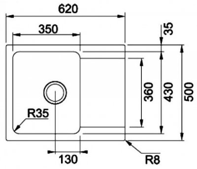 Мойка Franke OID 611-62 3,5, полярный белый (114.0443.355)
