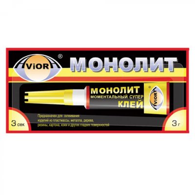 Клей моментальный "Монолит", 3 г, 403-001