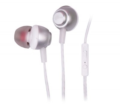 Наушники вставные RITMIX RH-150M серебро (гарнитура)