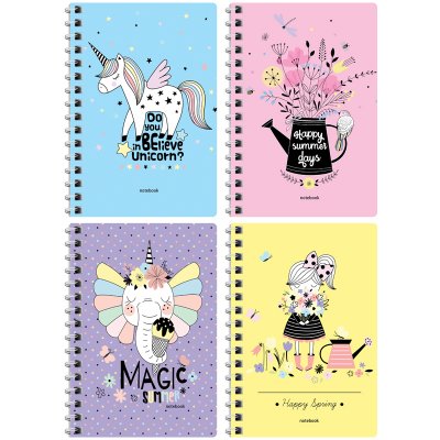 Записная книжка А6 80л., на гребне ArtSpace Рисунки. Be happy, 282335, Зк6к80гр_26894