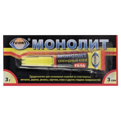 Клей моментальный, гель, МОНОЛИТ, 3 г, 403-202