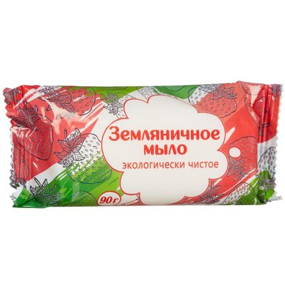 Мыло туалетное Донагропродукт "Земляника", флоу-пак, 90г, 303248,