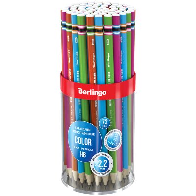 Карандаш ч/г Berlingo "Color" HB, трехгранный, заточен., ассорти, 257268
