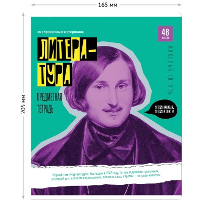 Тетрадь предметная 48л. ArtSpace "Яркий микс. 5в1" - Литература, 310061