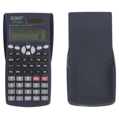 Калькулятор инженерный двухстрочный STAFF STF-810 (181х85 мм), 240 функций, 10+2 разрядов, двойное питание, 250280