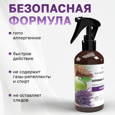 Парфюмированный спрей для дома и авто La Cachette U028 Amber Wood, 250мл (на водной основе)