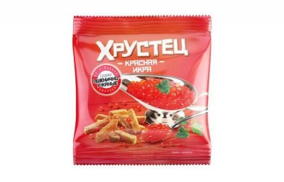 Сухарики «Хрустец» со вкусом красной икры 80г
