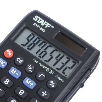 Калькулятор карманный STAFF STF-883 (95х62 мм), 8 разрядов, двойное питание, 250196