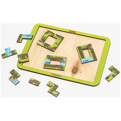 Игра-головоломка Woodlandtoys "Тетрис большой. Карта города", 311257