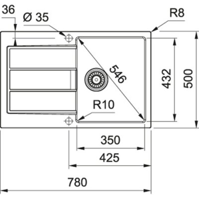 Мойка Franke S2D 611-78, оникс (143.0618.368)