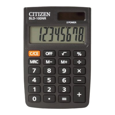 Калькулятор карманный CITIZEN SLD-100NR (90х60 мм), 8 разрядов, двойное питание