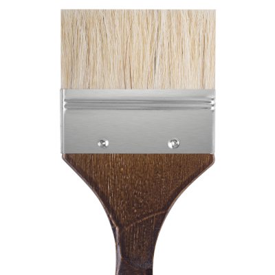 Кисть художественная профессиональная BRAUBERG ART "CLASSIC", щетина, флейц, № 75, короткая ручка, 200747