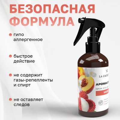Парфюмированный спрей для дома и авто La Cachette U029 Fleur Narcotique, 250мл (на водной основе)