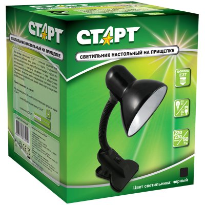 Светильник на прищепке СТАРТ CT03, черный, 255522, 11102/11809