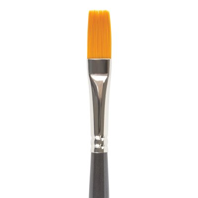 Кисть художественная профессиональная BRAUBERG ART "CLASSIC", синтетика жесткая, плоская, № 8, длинная ручка, 200666