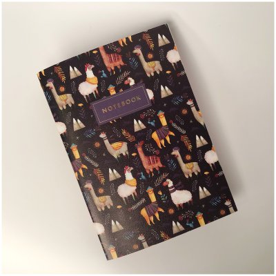 Записная книжка А5 24л., сшивка Lamas 90г/м2, золотое тиснение, тонированный блок в точку, 340394, 1100492