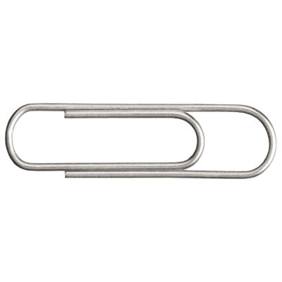 Скрепки BRAUBERG, 28 мм, никелированные, 100 шт., в картонной коробке, 221523