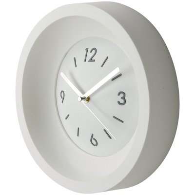 Часы настенные ход плавный, Troyka 56561520, круглые, 25,4*25,4*3, белая рамка, без стекла, 317156, 56561520