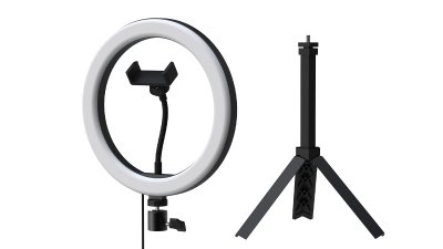 Кольцевая лампа/ринглайт RITMIX RRL-262, крепление к штативу (в комплекте), USB, 3 цвета, d 26см