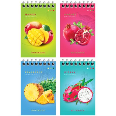Блокнот А7 40л. на гребне ArtSpace Colorful fruits, 276083, Б7к40гр_24244
