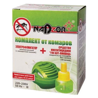 Средство от насекомых фумигатор + жидкость NADZOR (Надзор), 30 ночей, IKL 001H