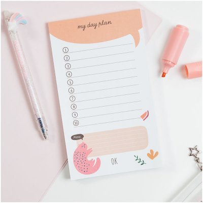 Блок для записей (To Do list) MESHU 10,0*17,0см, 50л., Meow, на склейке, 320491, MS_39261