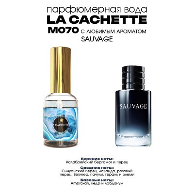 Парфюмерная вода La Cachette M070 Sauvage, 30 мл (Мужской аромат)