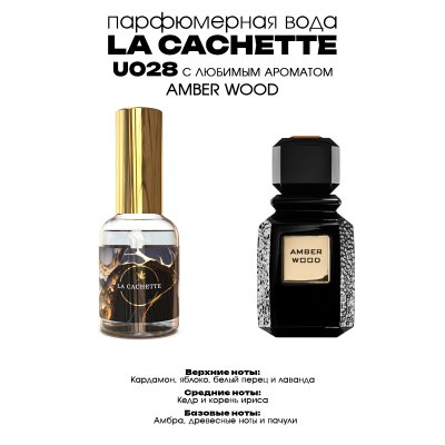 Парфюмерная вода La Cachette U028 Amber Wood, 30 мл (Унисекс аромат)