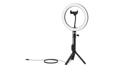 Кольцевая лампа/ринглайт RITMIX RRL-262, крепление к штативу (в комплекте), USB, 3 цвета, d 26см