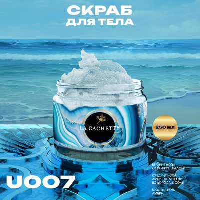 Крем-скраб для тела увлажнающий La Cachette U007 Wood Sage & Sea Salt, 250мл