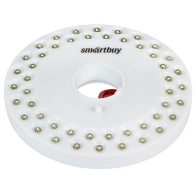 Фонарь Smartbuy SBF-8254-W, с карабином для подвешивания, светодиодный, 48 LED, 3AA (не в комплекте), 307992, SBF-8254-W