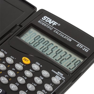 Калькулятор инженерный STAFF STF-245, КОМПАКТНЫЙ (120х70 мм), 128 функций, 10 разрядов, 250194