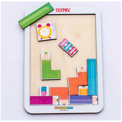 Игра-головоломка Woodlandtoys "Тетрис малый. Цветные карандаши", 308867