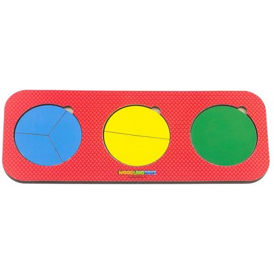 Игра-головоломка Woodlandtoys "Дроби. Б. П. Никитина. 1-й уровень", 3 круга, 311255