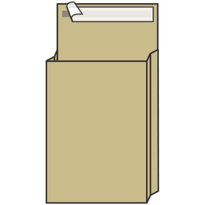 Пакет почтовый C4, UltraPac, 229x324x40мм, коричневый крафт, отр. лента, 130г/м2 (250 шт)