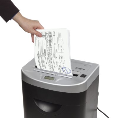 Уничтожитель (шредер) BRAUBERG S22-S, до 10 человек, 2 уровня секретности, полоски 4 мм, 22 листа, 35 л, CD, 531773