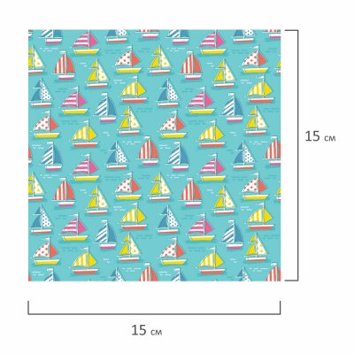 Цветная WASHI-бумага для декора "ЛЕТО", 15х15см, самоклеящаяся, 12 листов, 6 дизайнов, ОСТРОВ СОКРОВИЩ, 661720