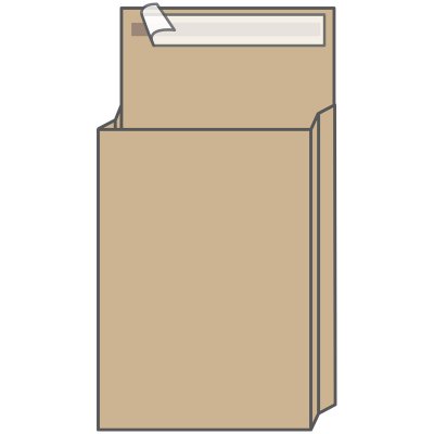 Пакет почтовый C4, UltraPac, 229x324x40мм, коричневый крафт, отр. лента, 130г/м2 (25 шт)