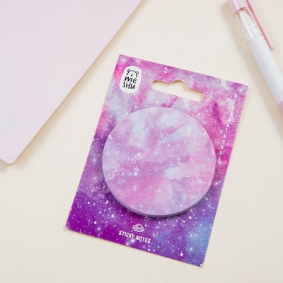 Самоклеящийся блок MESHU "Galaxy", 60мм, 50л., европодвес, Pink, 333921, MS_87262