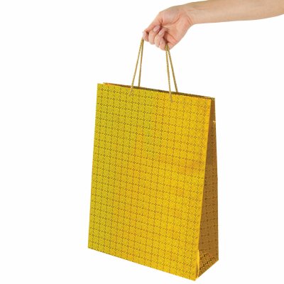 Пакет подарочный 33x12,7x44,7 см, ЗОЛОТАЯ СКАЗКА голография, 3 цвета, 606610