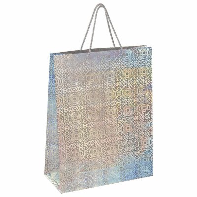 Пакет подарочный 33x12,7x44,7 см, ЗОЛОТАЯ СКАЗКА голография, 3 цвета, 606610