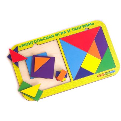 Игра-головоломка Woodlandtoys "Монгольская игра и танграм 2.0", 308866