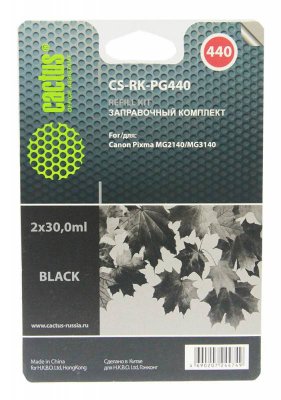 Заправочный набор Cactus CS-RK-PG440 черный 60мл для Canon MG2140/MG3140