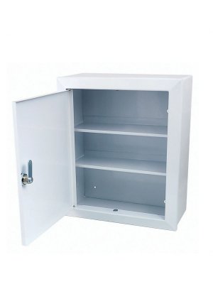 Шкафчик-аптечка Nicom, металлический, навесной, 2 полки, ключевой замок, 330x280x140 мм
