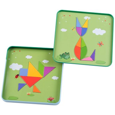 Магнитная игра Бумбарам Танграм, металлическая коробка, 344092